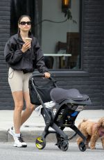 SHANINA SHAIK Out for Coffee with Her Baby and a Friend at Blue Bottle Coffee in West Hollywood 05/30/2023