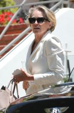SHARON STONE Heading to a Friend
