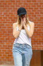 SIENNA MILLER in Ripped Denim Out in New York 05/16/2023