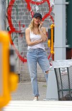 SIENNA MILLER in Ripped Denim Out in New York 05/16/2023
