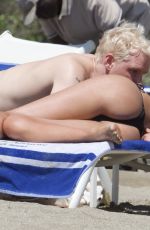 SOPHIE HABBO in Bikini at a Beach in Marbella 05/14/2023
