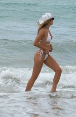 VALENTINA FERRE in a White Bikini at a Beach in Miami 05/03/2023