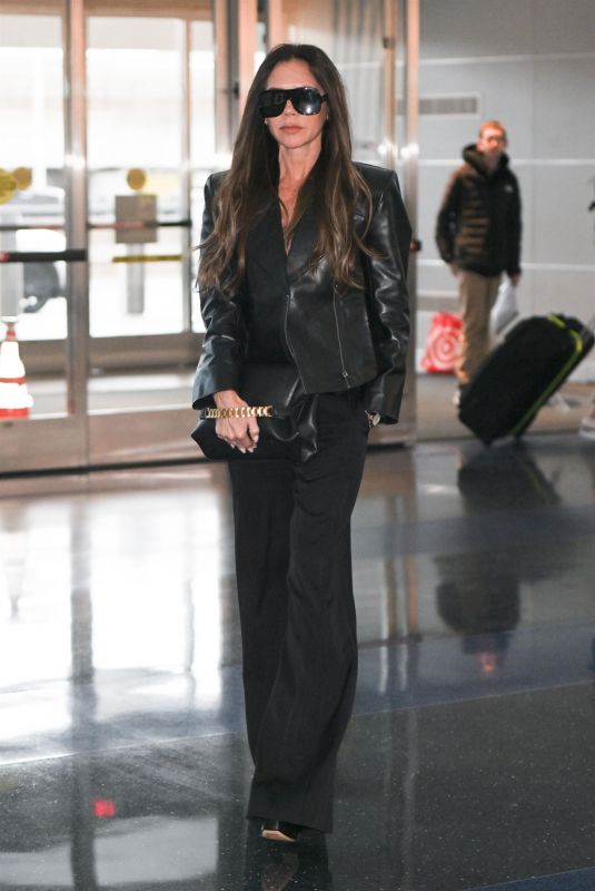 VICTORIA BECKHAM Arrives at JFK Airport in New York 05/20/2023