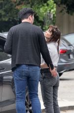 ZOOEY DESCHANEL and Jonathan Scott Arrives at Her Daughter