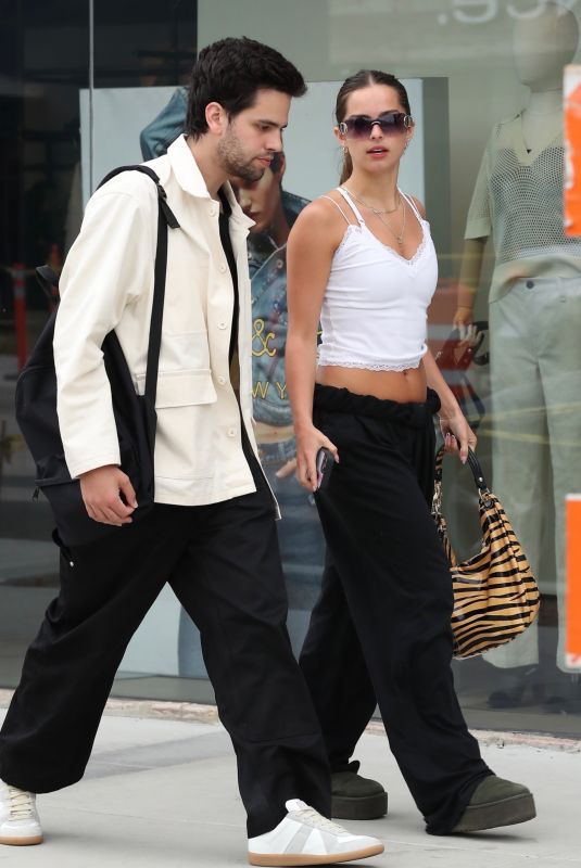 ADDISON RAE and Omar Fedi Leaves Hooka Store in Los Angeles 06/14/2023