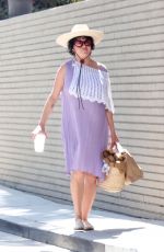 ALIA SHAWKAT in a Lavender Dress Visits a Friend in Los Feliz 06/04/2023
