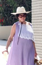 ALIA SHAWKAT in a Lavender Dress Visits a Friend in Los Feliz 06/04/2023