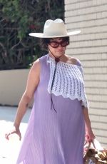 ALIA SHAWKAT in a Lavender Dress Visits a Friend in Los Feliz 06/04/2023