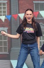 AMBER DAVIES and the cast of Back to the Future Performs in London 06/18/2023