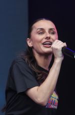 AMBER DAVIES and the cast of Back to the Future Performs in London 06/18/2023