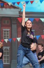 AMBER DAVIES and the cast of Back to the Future Performs in London 06/18/2023