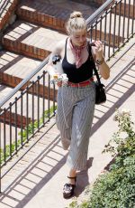 AMBER HEARD Out for Breakfast at Her Hotel in Taormina 06/27/2023