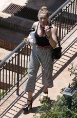 AMBER HEARD Out for Breakfast at Her Hotel in Taormina 06/27/2023