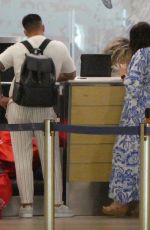 AMY CHILDS at Check in Desk in Paphos International Airport 06/27/2023