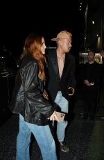 ASHLEE SIMPSON Arrives at Paris Hilton