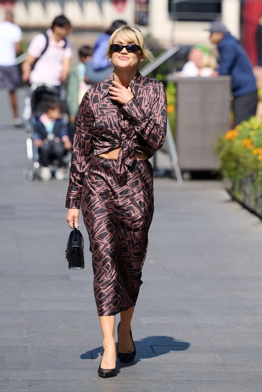 ASHLEY ROBERTS Leaves Global Radio Studios in London 06/13/2023