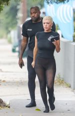 BIANCA CENSORI and Kanye West Leaves KFC in Downtown Los Angeles 06/13/2023
