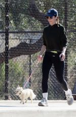 BRITTANY SNOW Out Hiking with Her Dog at Silver Lake 06/26/2023