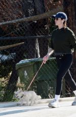 BRITTANY SNOW Out Hiking with Her Dog at Silver Lake 06/26/2023