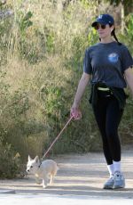 BRITTANY SNOW Out Hiking with Her Dog at Silver Lake 06/26/2023