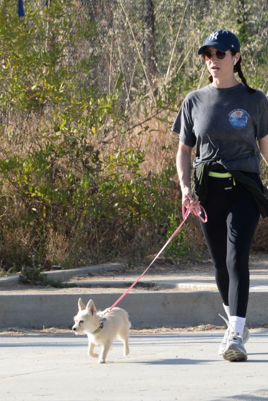 BRITTANY SNOW Out Hiking with Her Dog at Silver Lake 06/26/2023