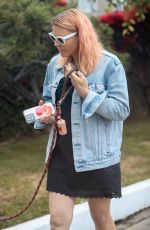 BUSY PHILIPPS Out with her Dog at Mauro