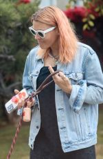 BUSY PHILIPPS Out with her Dog at Mauro