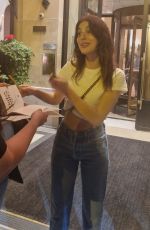 CAMILA MORRONE Leaves Plaza Athenee Restaurant in Paris 06/10/2023