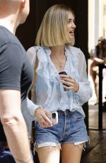 CHIARA FERRAGNI in Denim Shorts Out in Milan 06/21/2023