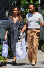 CHRISSY TEIGEN and John Legend Out Shopping in West Hollywood 06/26/2023
