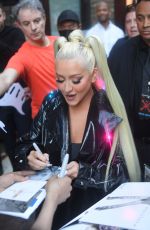 CHRISTINA AGUILERA Leaves a Hotel in New York 06/25/2023