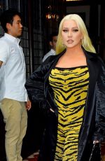 CHRISTINA AGUILERA Leaves Greenwich Hotel in New York 06/28/2023