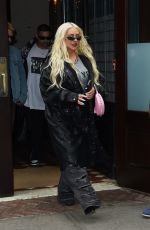 CHRISTINA AGUILERA Leaves Her Hotel in New York 06/22/2023