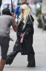 CHRISTINA AGUILERA Leaves Her Hotel in New York 06/22/2023
