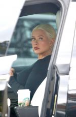 CHRISTINA AGUILERA Out for Coffee at Starbucks in Beverly Hills 06/12/2023