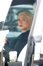 CHRISTINA AGUILERA Out for Coffee at Starbucks in Beverly Hills 06/12/2023