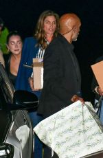 CINDY CRAWFORD Out for Dinner with Friends at Nobu in Malibu 06/12/2023