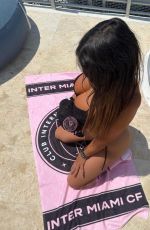 CLAUDIA ROMANI in Inter Miami FC Girlie Kit at Miami Beach 06/26/2023