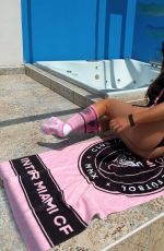 CLAUDIA ROMANI in Inter Miami FC Girlie Kit at Miami Beach 06/26/2023