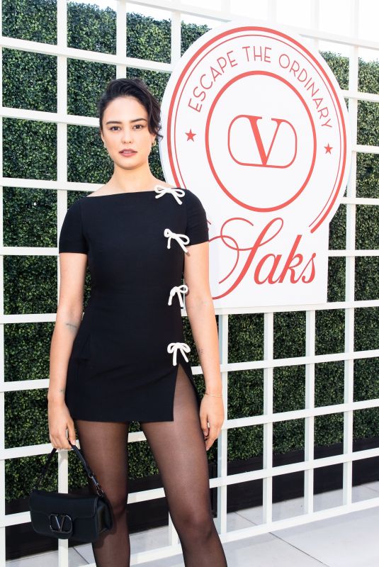 COURTNEY EATON at Valentino & Saks Poolside Cocktail Party in Los Angeles 06/13/2023