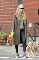 DAPHNE GROENEVELD Out with Her Dog in New York 06/26/2023