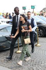 DEMI MOORE Out with Her Dog in Paris 06/24/2023