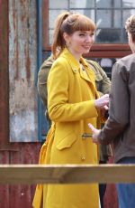 ELEANOR TOMLINSON on the Set of The Outlaws in Bristol 06/12/2023