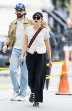ELIZABETH OLSEN and Robbie Arnet Out in New York 06/12/2023