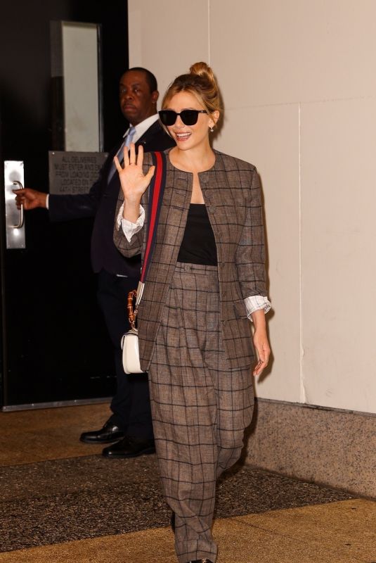 ELIZABETH OLSEN Out Doing Promotion in New York 06/14/2023