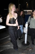 ELLE FANNING Arrives at Paris Hilton