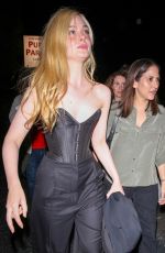 ELLE FANNING Arrives at Paris Hilton