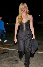ELLE FANNING Arrives at Paris Hilton