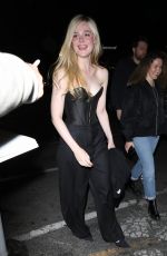 ELLE FANNING Arrives at Paris Hilton