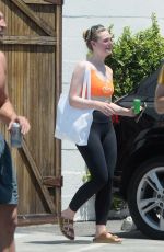 ELLE FANNING Leaves Yoga Session in Los Angeles 06/20/2023